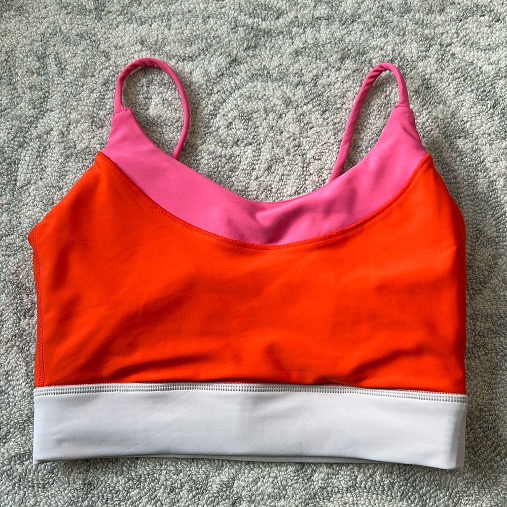 SAGE Pink and Orange Bra size small